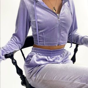 Purple velour set